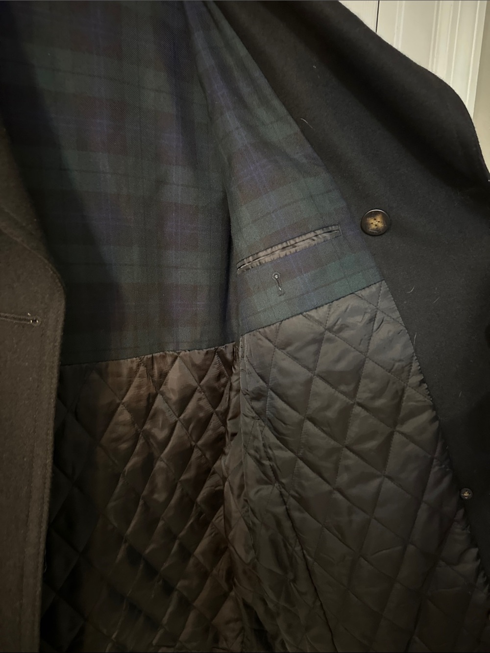 Lauren Ralph Lauren Black Double-Breasted Pea Coat - Picture 5 of 7